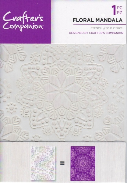Crafters Companion Stencil - Floral Mandala